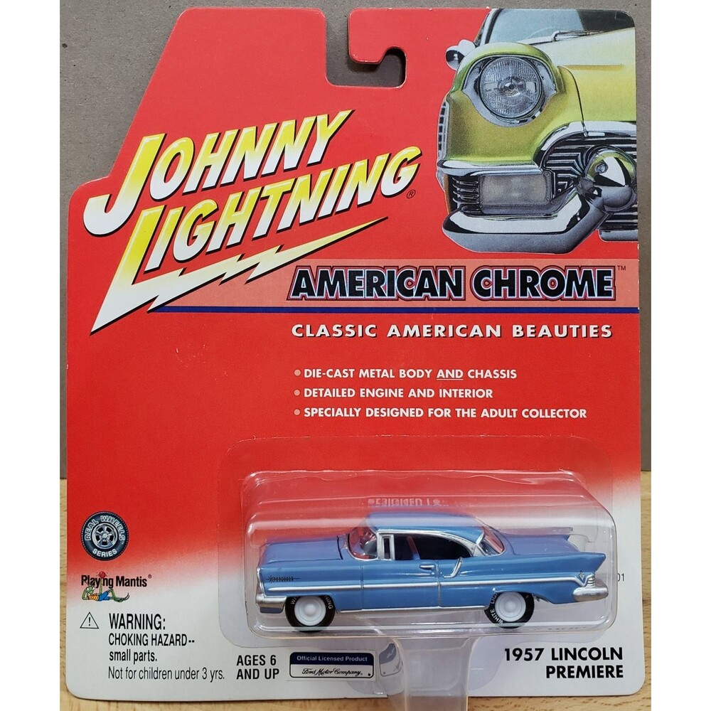 Johnny Lightning 1957 Lincoln Premier American Chrome 1:64 White Lightning CHASE